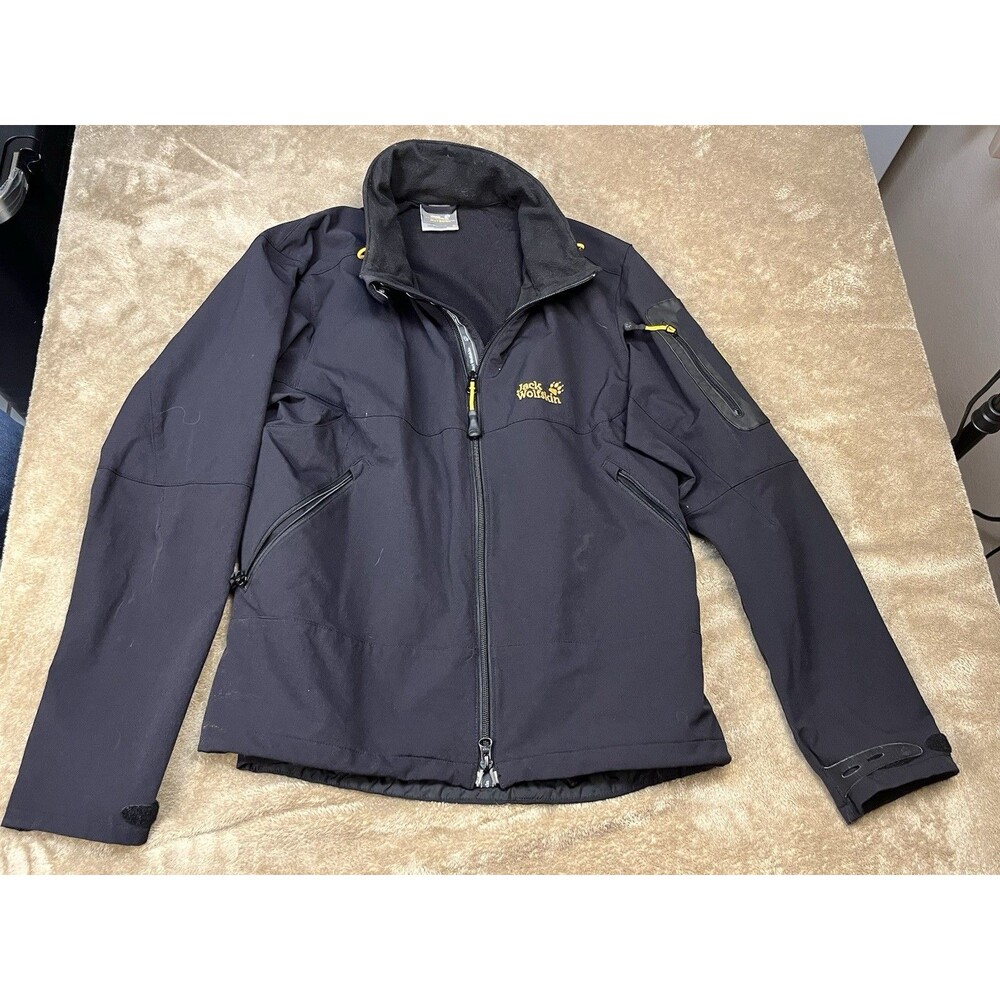 Jack Wolfskin Jacket Women’s XLSoft Shell Black Water Resistant Storm lock